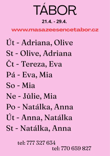 út-st 21-22.4. Adriana